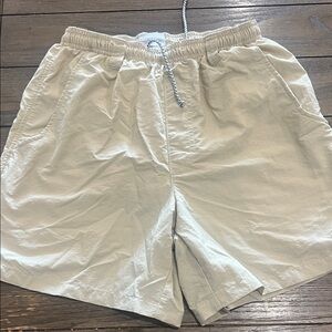 Columbia Tan Elastic Waist Shorts, Omni- shade